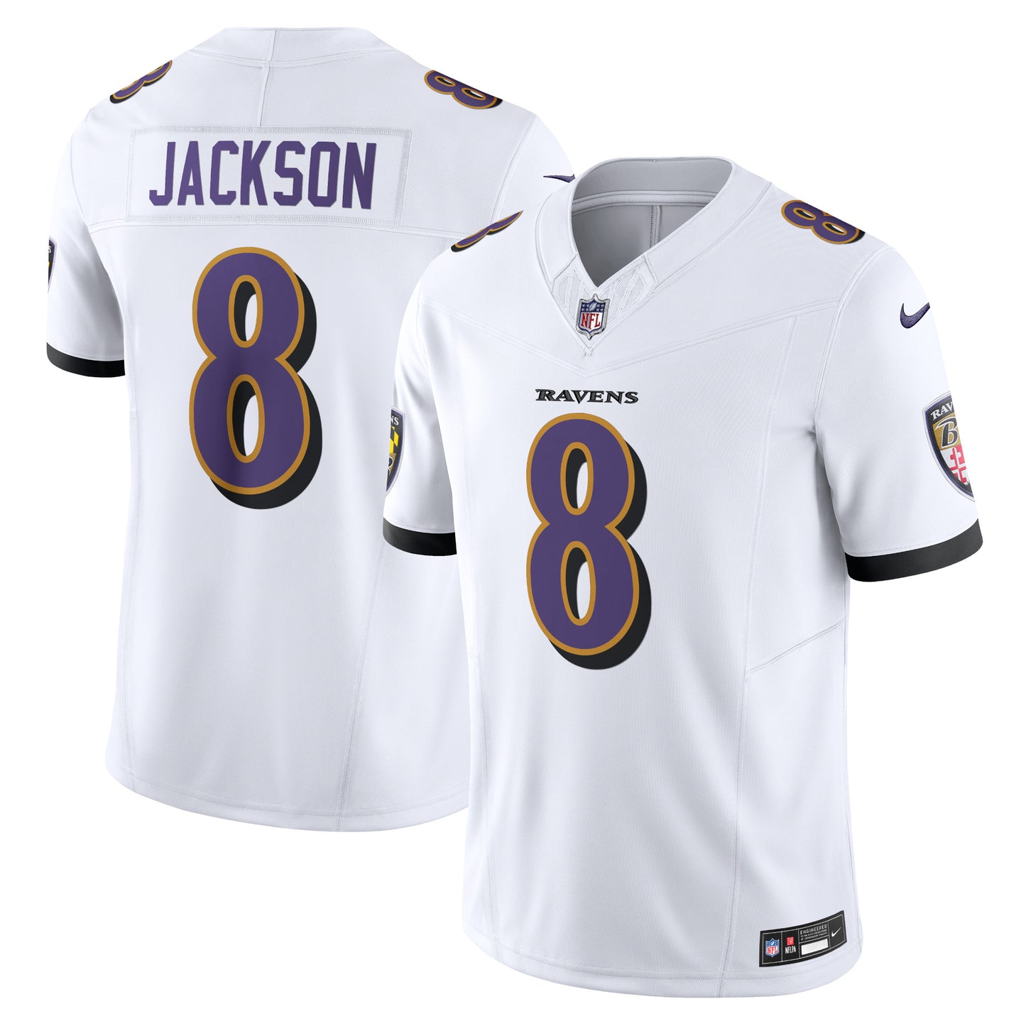 Lamar Jackson Baltimore Ravens Nike Vapor F.U.S.E. Limited Jersey - White