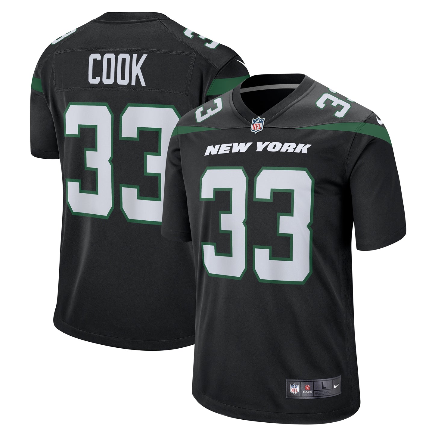 Dalvin Cook New York Jets Nike Alternate Game Player Jersey - Stealth Black
