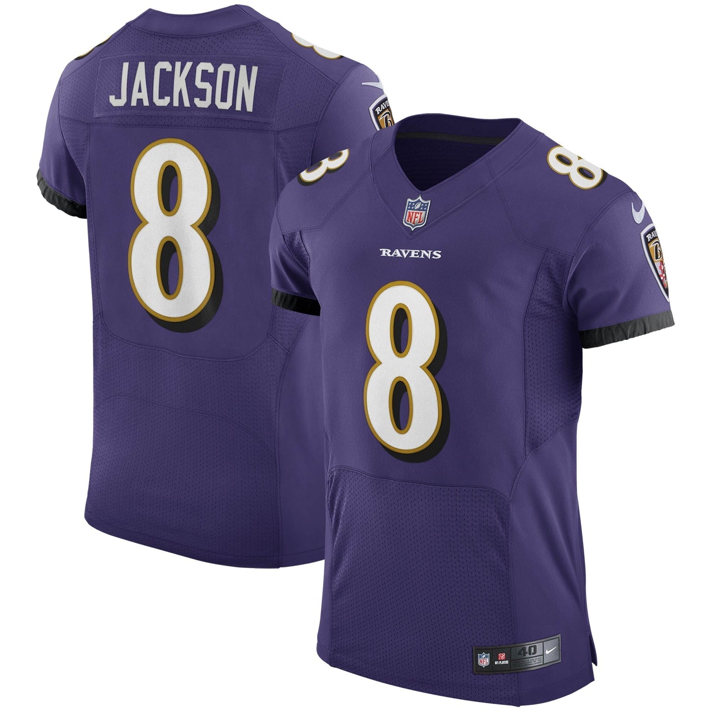 Men's Nike Lamar Jackson Purple Baltimore Ravens Vapor Elite Player Jersey