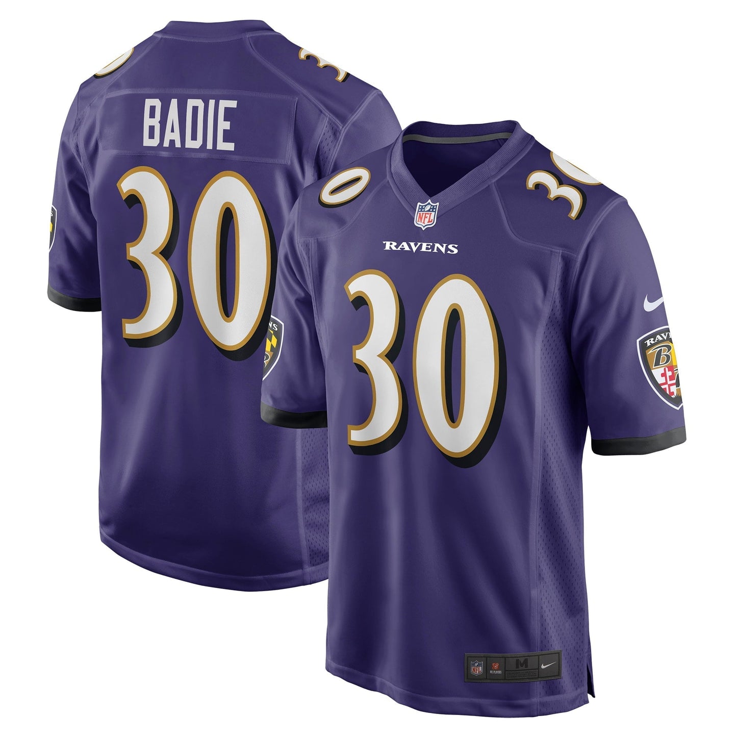 Men's Nike Tyler Badie Purple Baltimore Ravens Player Game Jersey