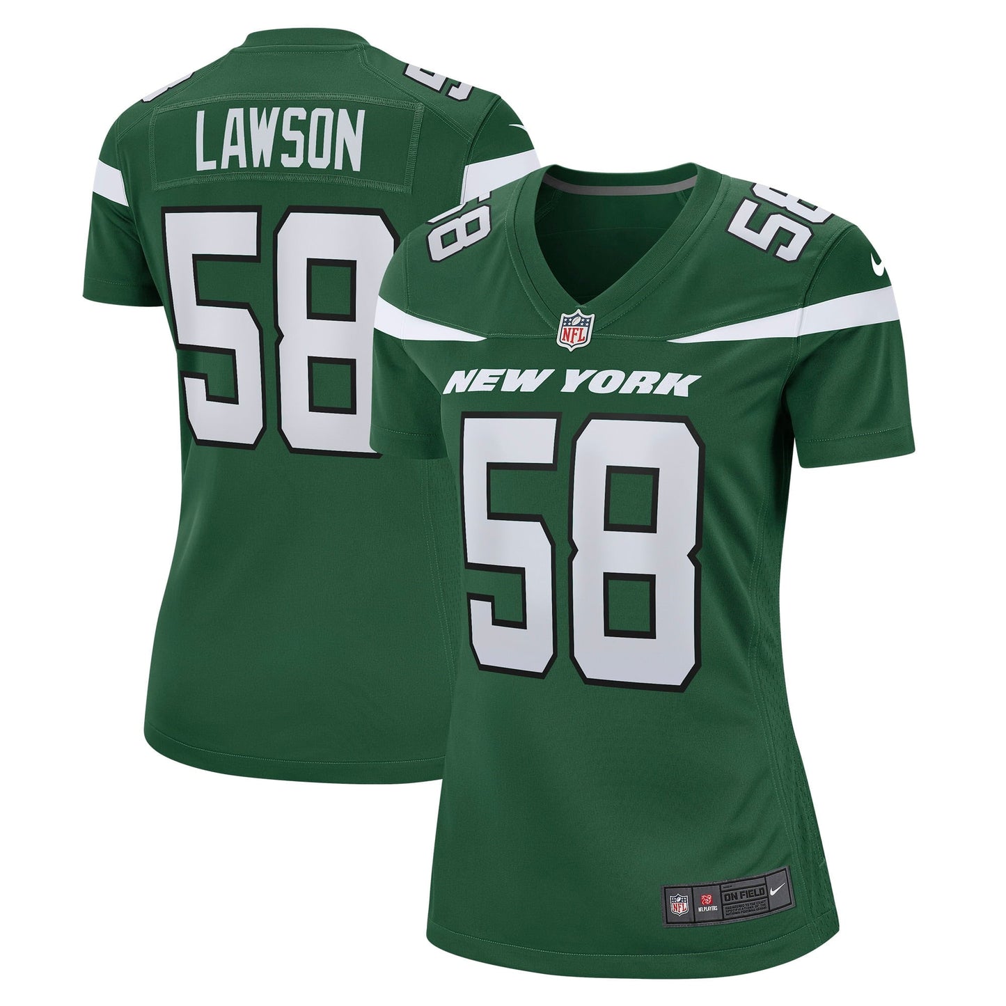 Women's Nike Carl Lawson Gotham Green New York Jets Game Jersey